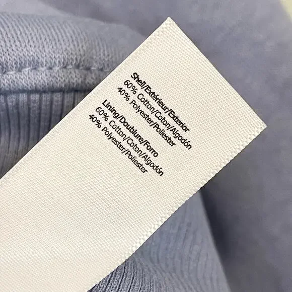 Refuge Cropped Hooded blue Sweatshirt long sleeve nwt Size M - Picture 7 of 9